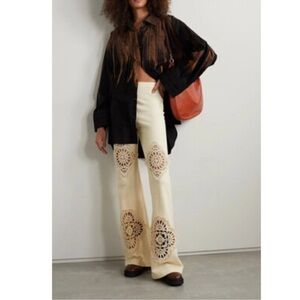 Acne Studios Elveta Crochet Flare Pants Small